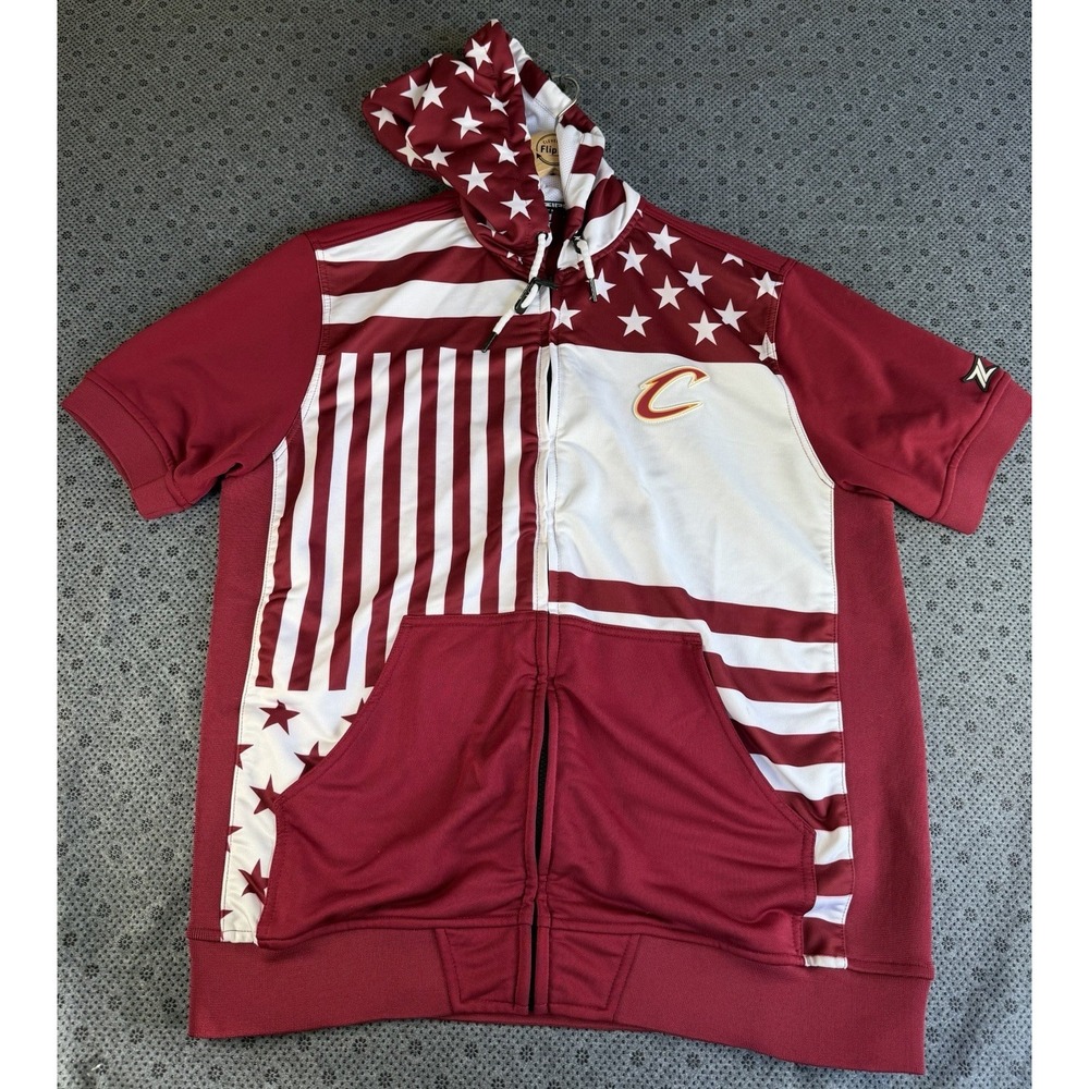 Cleveland Cavaliers Jacket Mens XL Red NBA Basketball Zipway Tear-away Full Zip